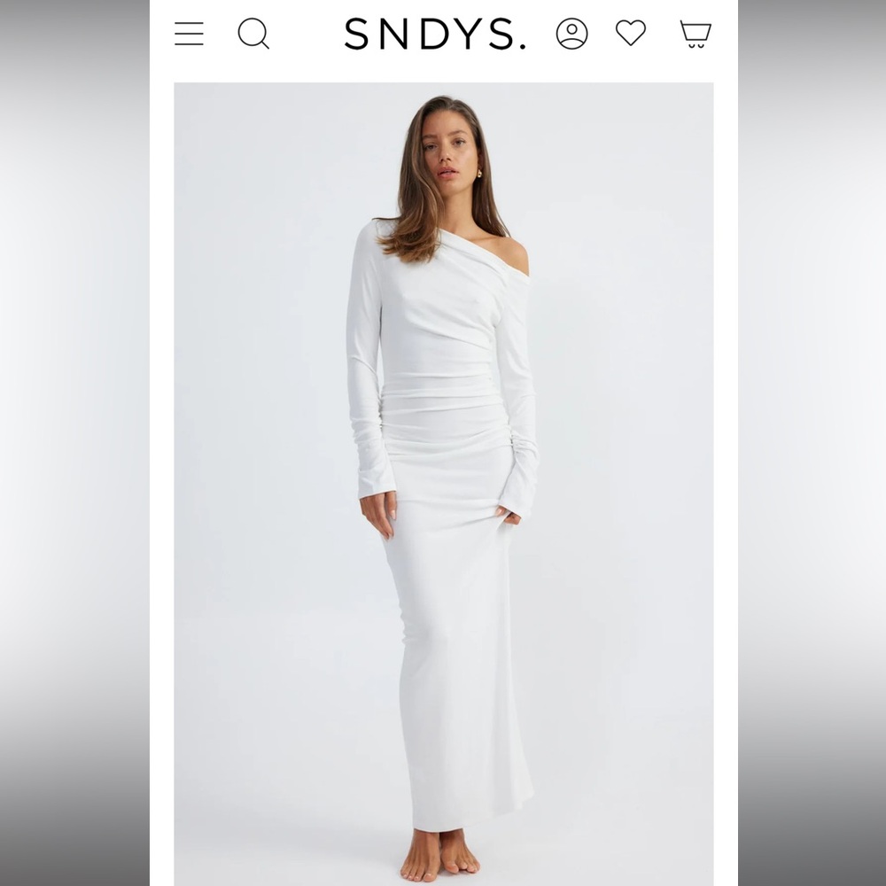 SNDYS White Maxi Dress size XS brand new with tags